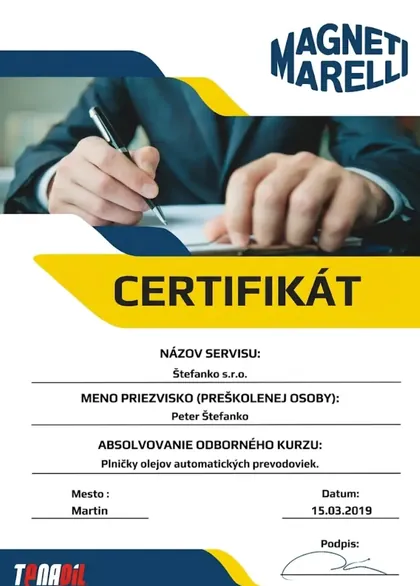 Certifikat ATP