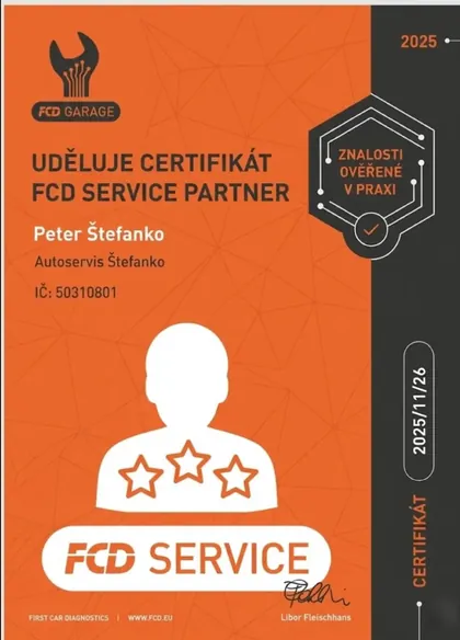 Certifikat FCD Service