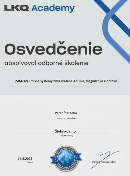 Osvedčenie mm-32